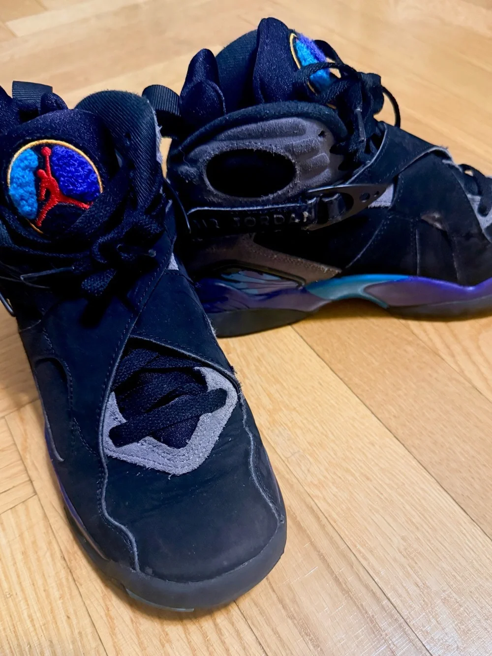 Jordan Kids' Sneakers - Black with Purple & Teal Accents